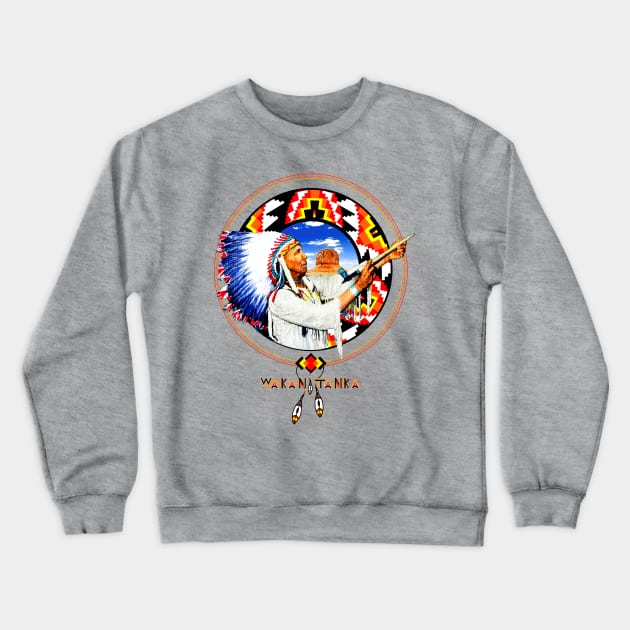 Wakan Tanka Crewneck Sweatshirt by Atsilout